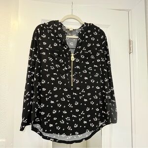 Floral Black Women's Top